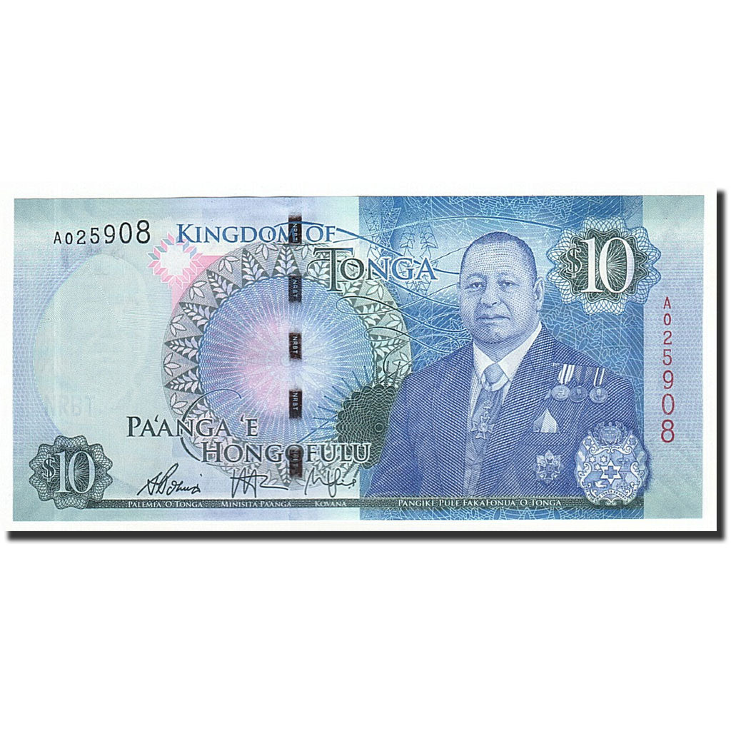 bancnota, 
  
  Tonga, 
  
  10 Pa'anga