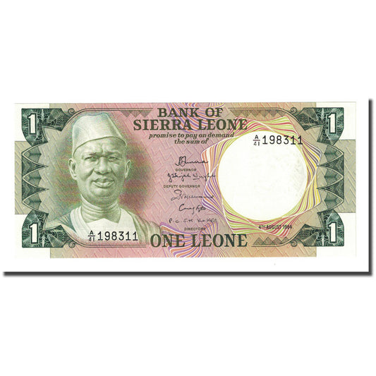 bancnota, 
  
  Sierra Leone, 
  
  1 Leone