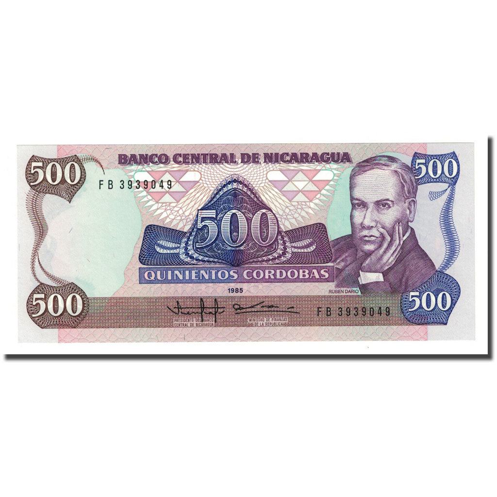 bancnota, 
  
  Nicaragua, 
  
  500 Cordobas