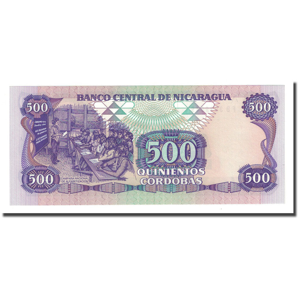 bancnota, 
  
  Nicaragua, 
  
  500 Cordobas