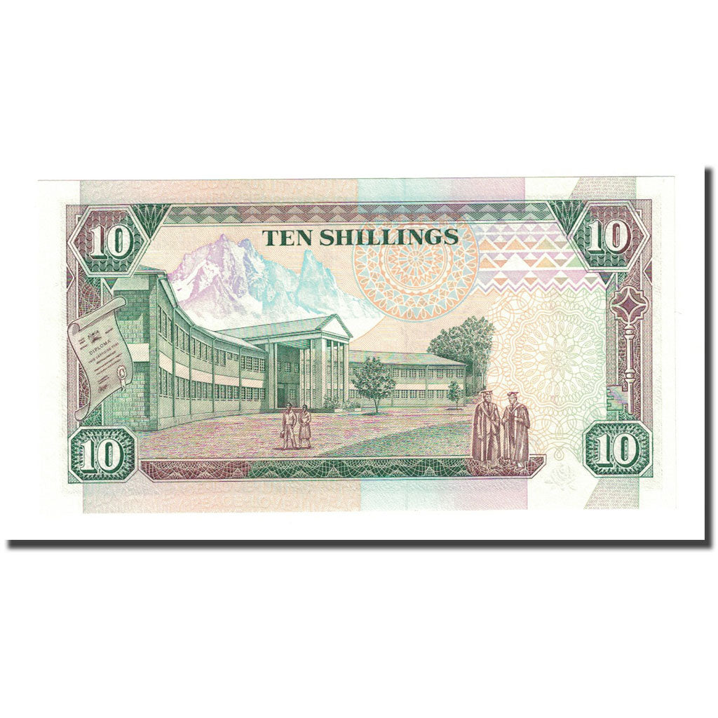 bancnota, 
  
  Kenya, 
  
  10 șilingi