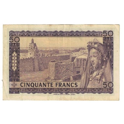 bancnota, 
  
  Mali, 
  
  50 de franci