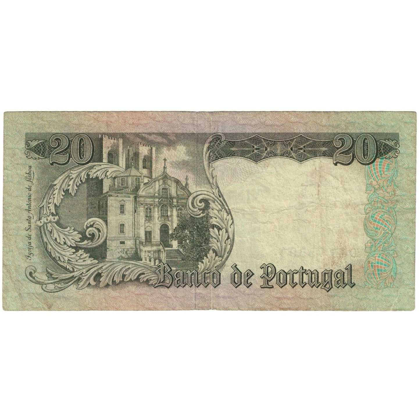 bancnota, 
  
  Portugalia, 
  
  20 de scude