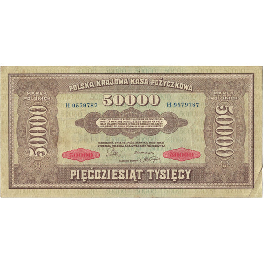 bancnota, 
  
  Polonia, 
  
  50