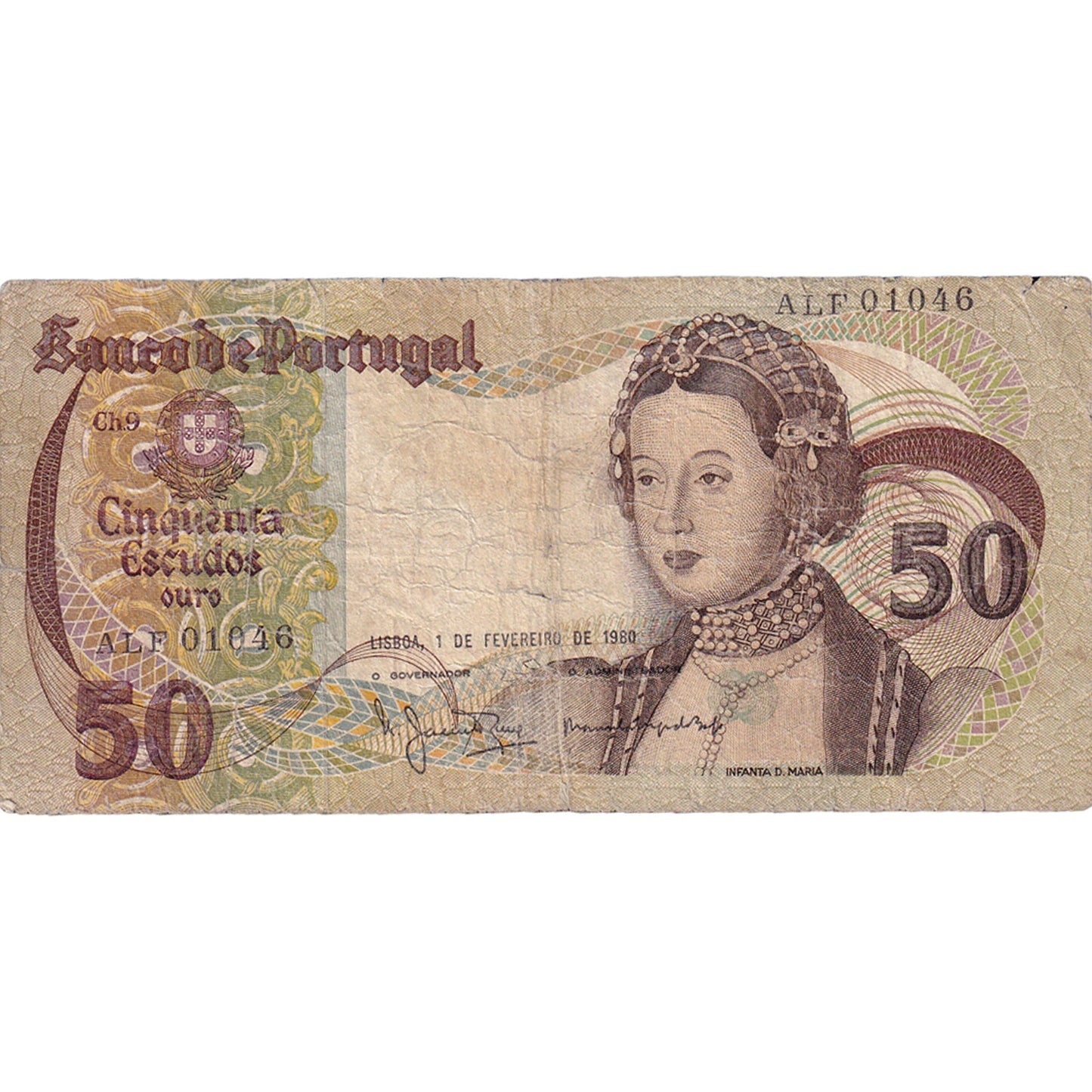 bancnota, 
  
  Portugalia, 
  
  50 de scude