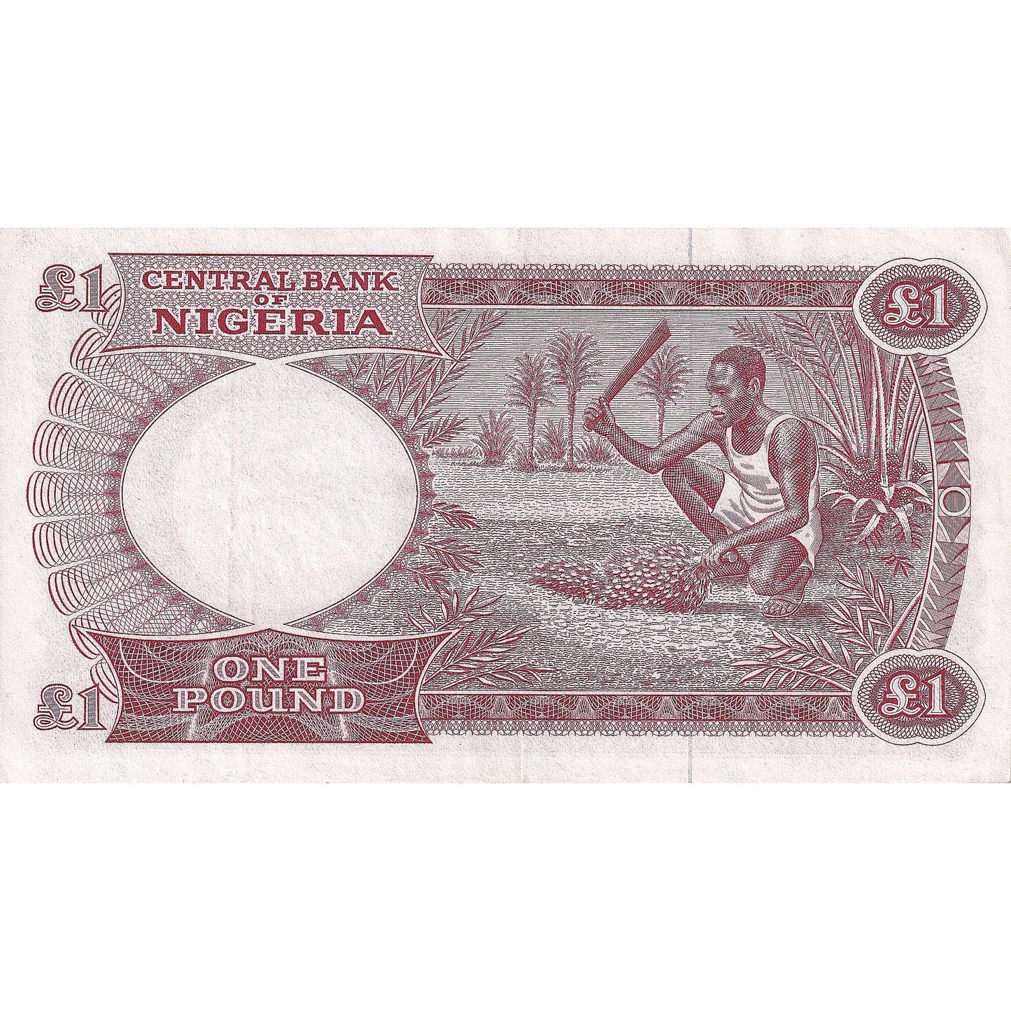 bancnota, 
  
  Nigeria, 
  
  1 Lira