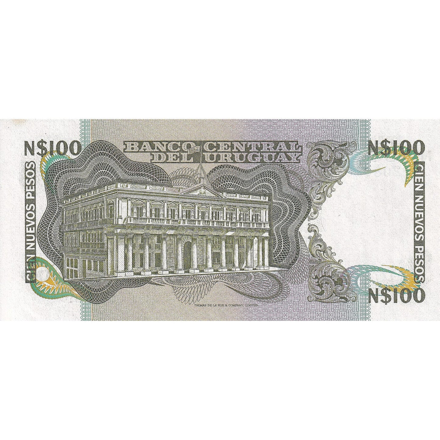 Uruguay, 
  
  100 de pesos noi, 
  
  KM:60a