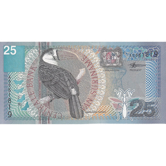 Surinam, 
  
  25 Gulden, 
  
  2000