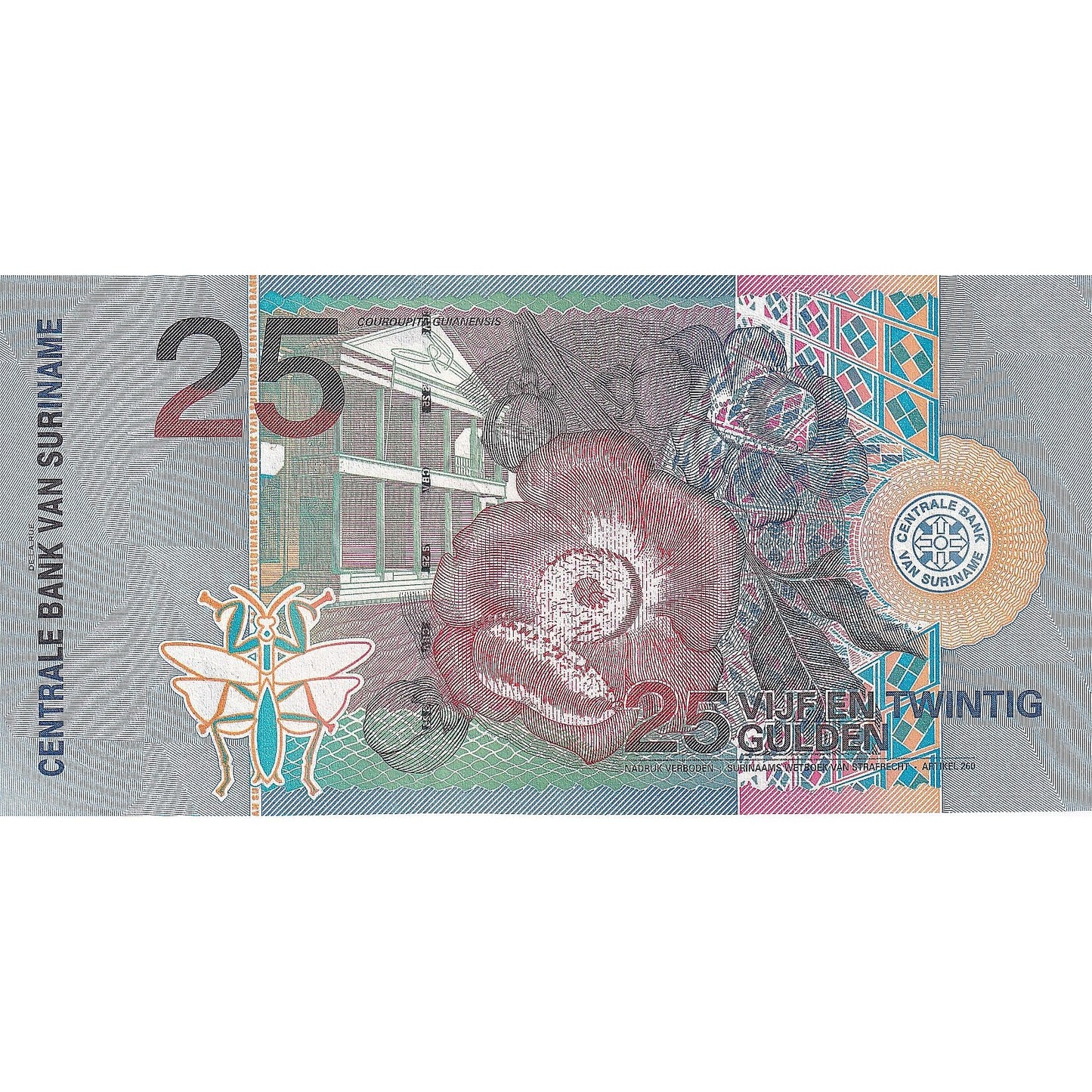 Surinam, 
  
  25 Gulden, 
  
  2000