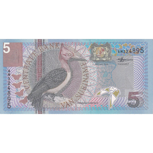 Surinam, 
  
  5 Gulden, 
  
  2000