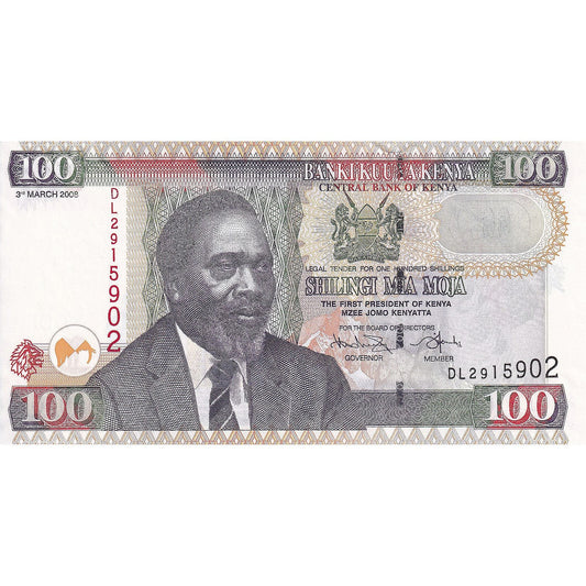 Kenya, 
  
  100 de șilingi, 
  
  2008