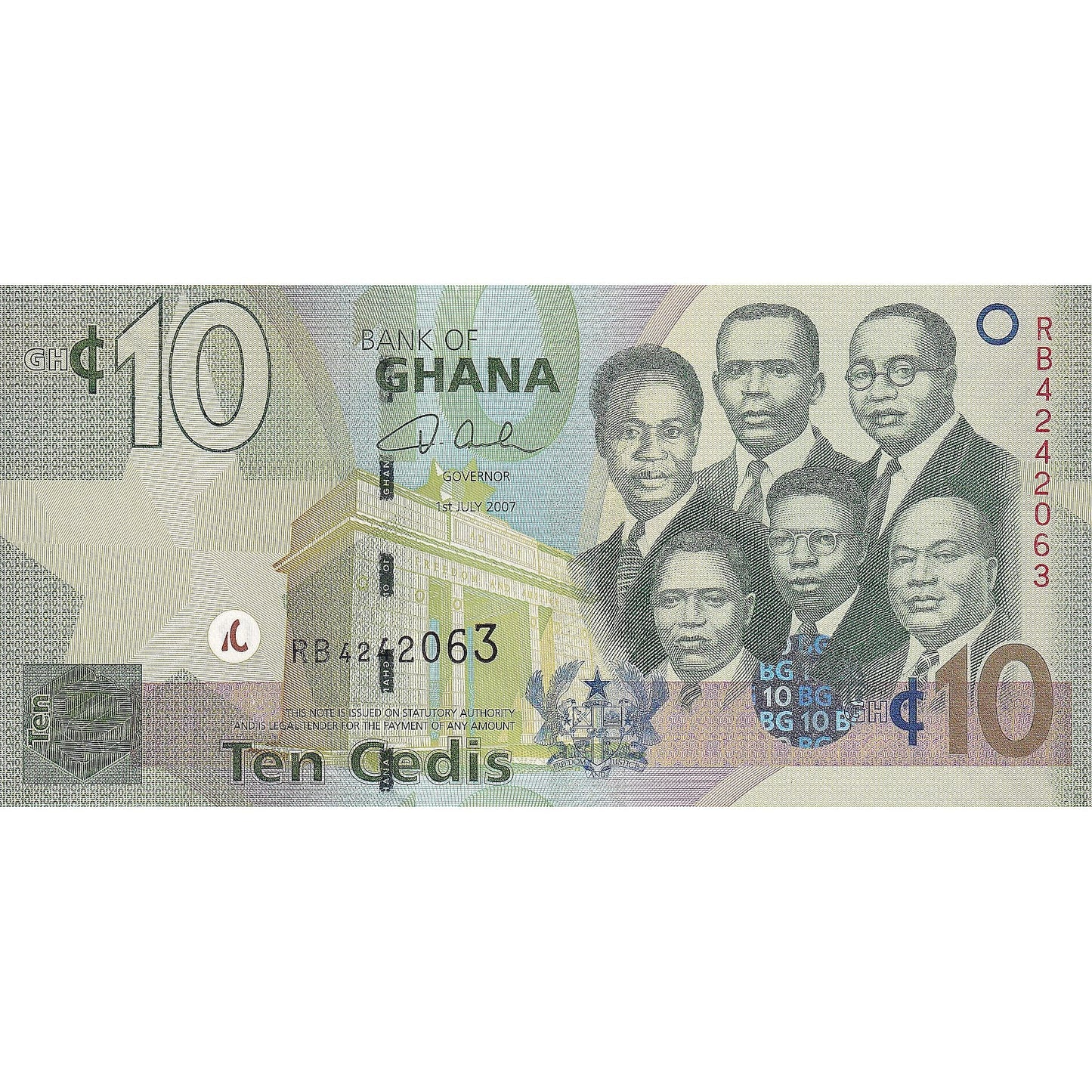 Ghana, 
  
  10 Cedi, 
  
  2007