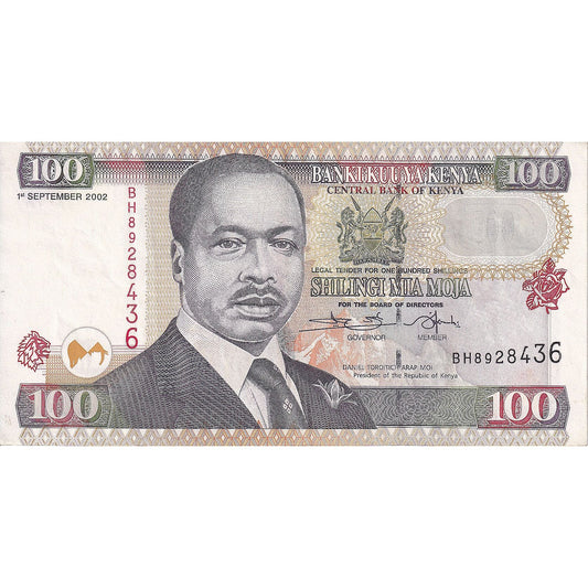 Kenya, 
  
  100 de șilingi, 
  
  2002