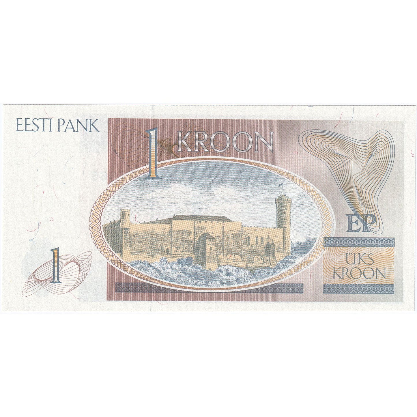 Estonia, 
  
  1 coroană, 
  
  1992