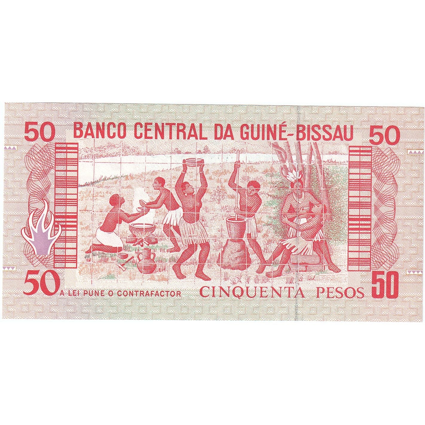 Guineea-Bissau, 
  
  50 de pesos, 
  
  1990-03-01