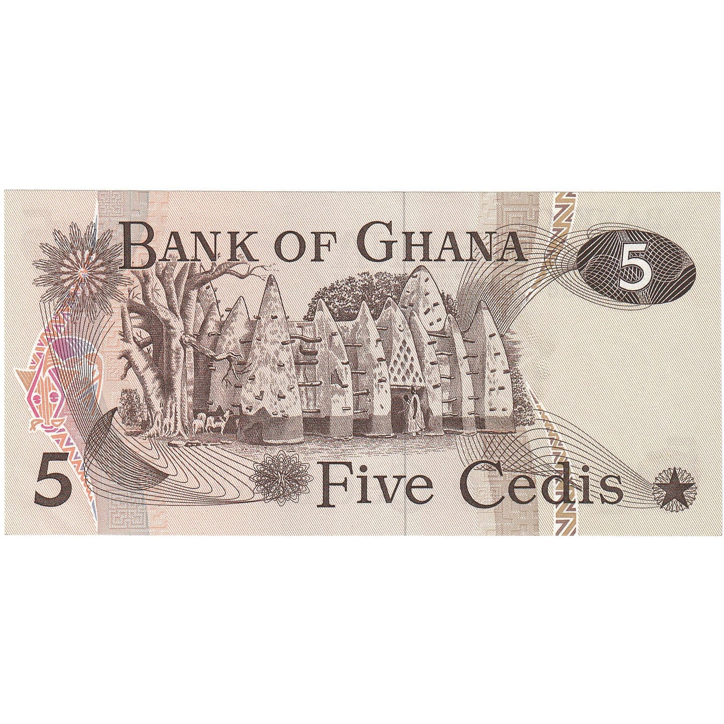 Ghana, 
  
  5 Cedi, 
  
  1977