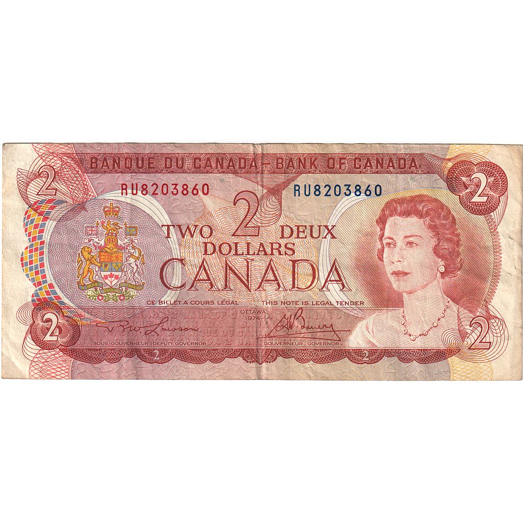 Canada, 
  
  2 dolari, 
  
  1974