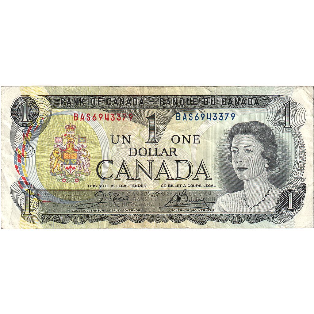 Canada, 
  
  1 dolar, 
  
  1973