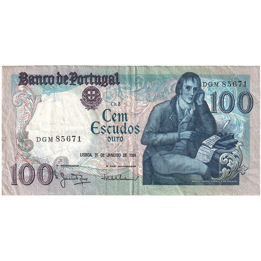 Portugalia, 
  
  100 de escudo, 
  
  1984