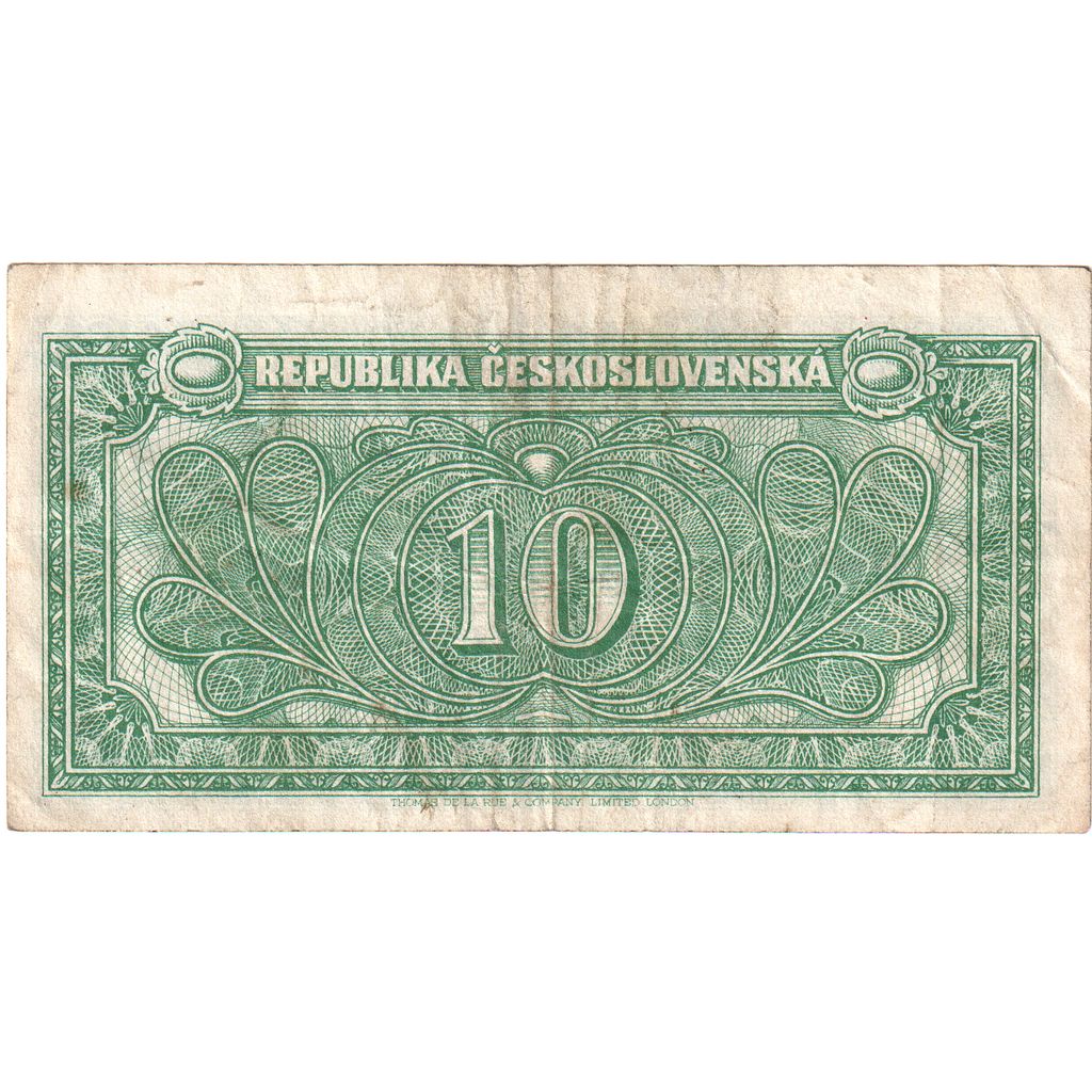 Cehoslovacia, 
  
  10 Korun, 
  
  VG(8-10)