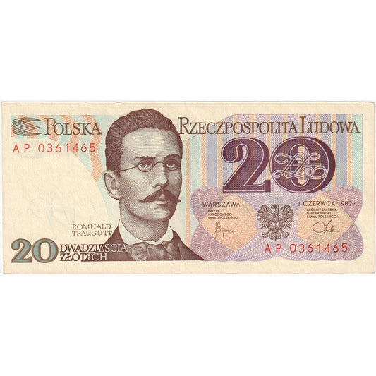 Polonia, 
  
  20 zlotici, 
  
  1982-06-01