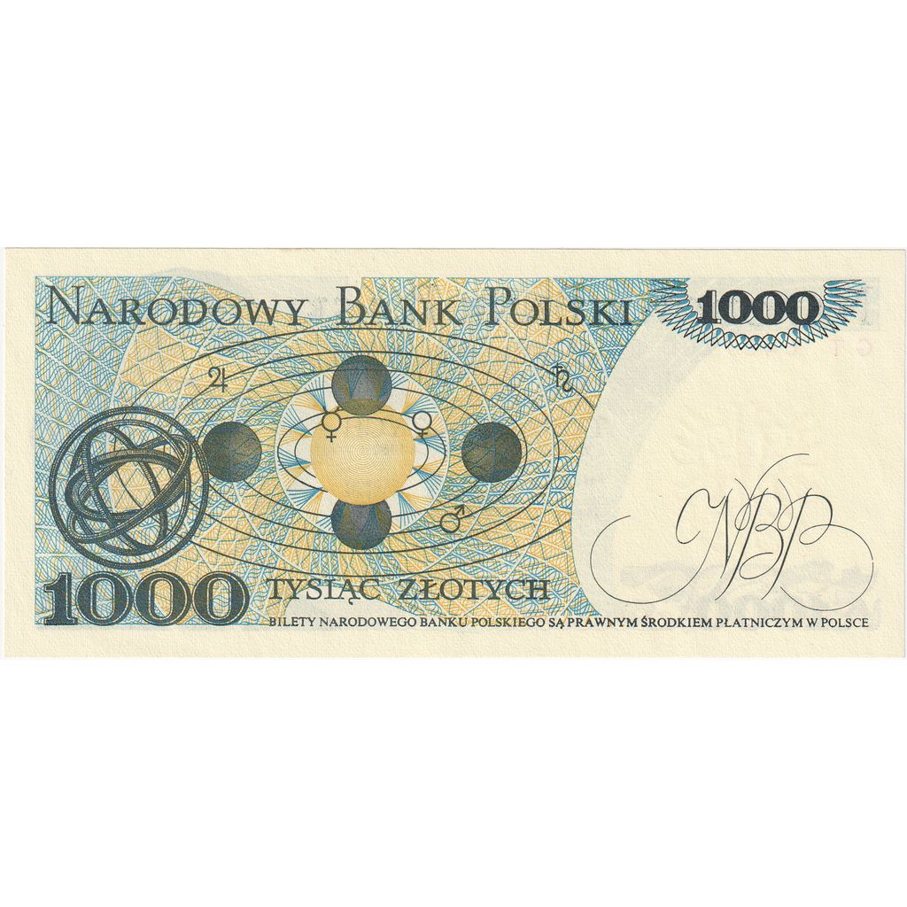 Polonia, 
  
  1000 de zlotici, 
  
  1982-06-01