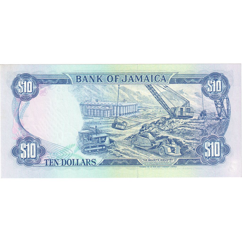 Jamaica, 
  
  10 dolari, 
  
  1987-09-01