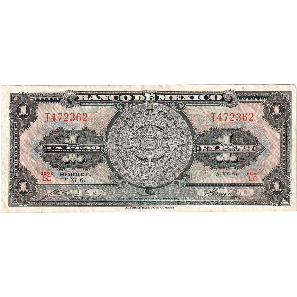 Mexic, 
  
  1 peso, 
  
  1969-08-27