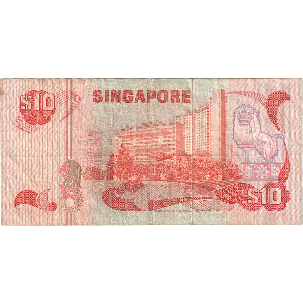 Singapore, 
  
  10 dolari, 
  
  VF(30-35)