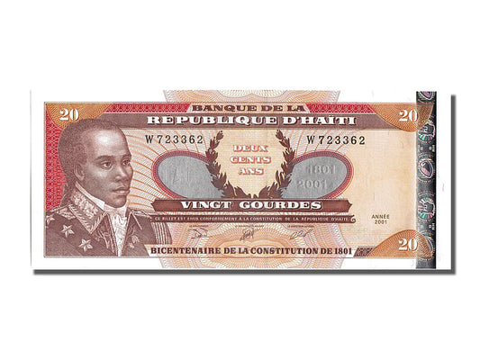 bancnota, 
  
  Haiti, 
  
  20 de gourde