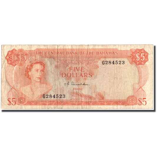 bancnota, 
  
  Bahamas, 
  
  5 dolari