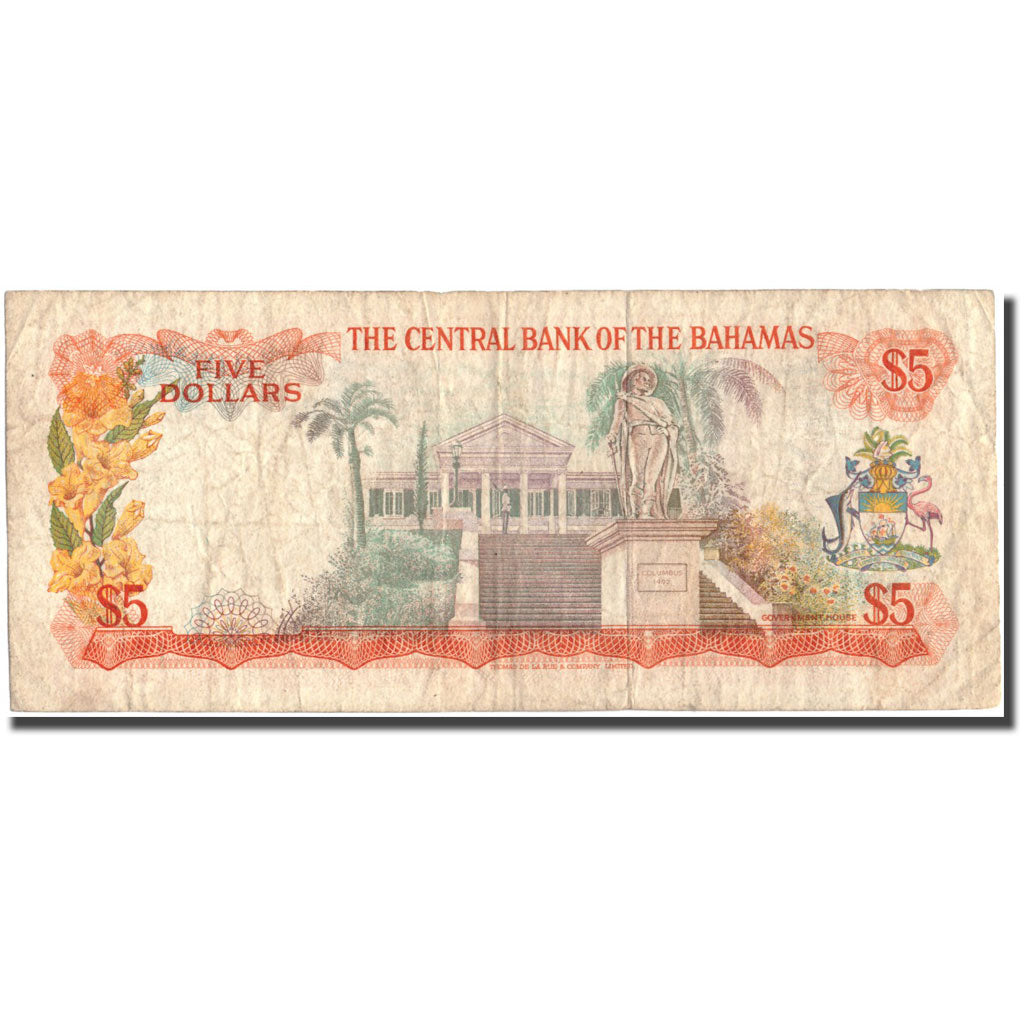 bancnota, 
  
  Bahamas, 
  
  5 dolari