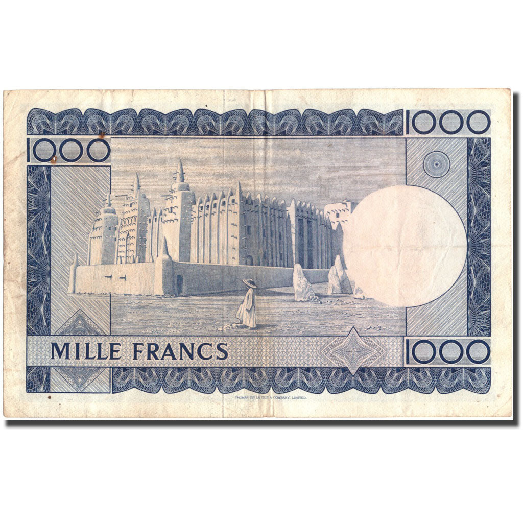 bancnota, 
  
  Mali, 
  
  1000 de franci