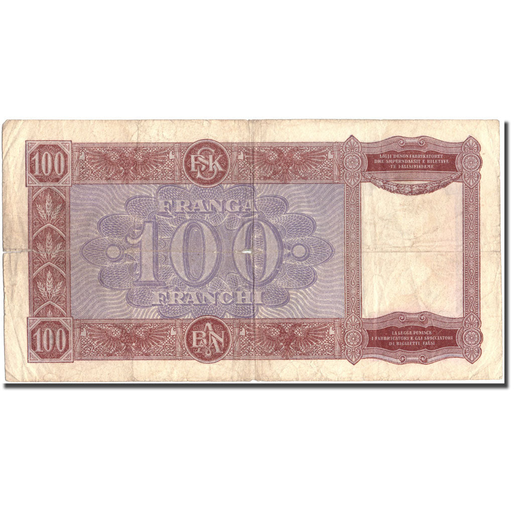 bancnota, 
  
  Albania, 
  
  100 Franga