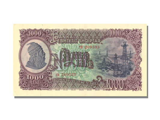 bancnota, 
  
  Albania, 
  
  1000 Lekë