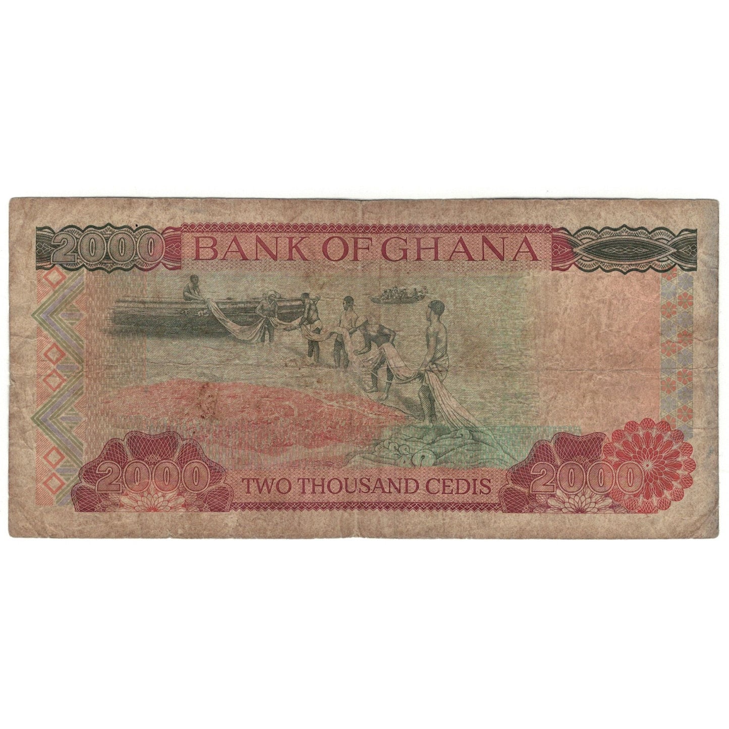 bancnota, 
  
  Ghana, 
  
  2000 Cedi