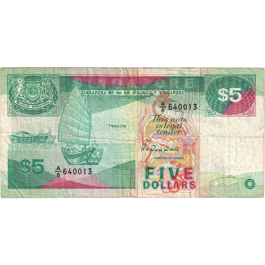 bancnota, 
  
  Singapore, 
  
  5 dolari