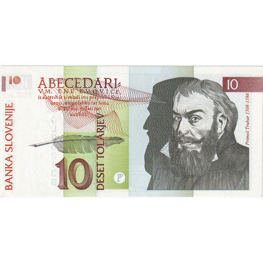 Slovenia, 
  
  10 Tolarjev, 
  
  1992