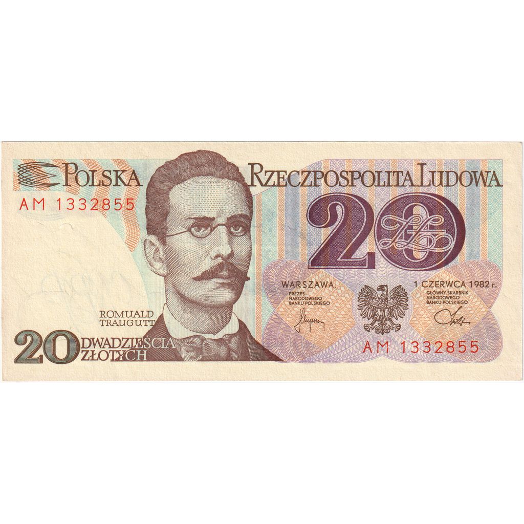 Polonia, 
  
  20 zlotici, 
  
  1982