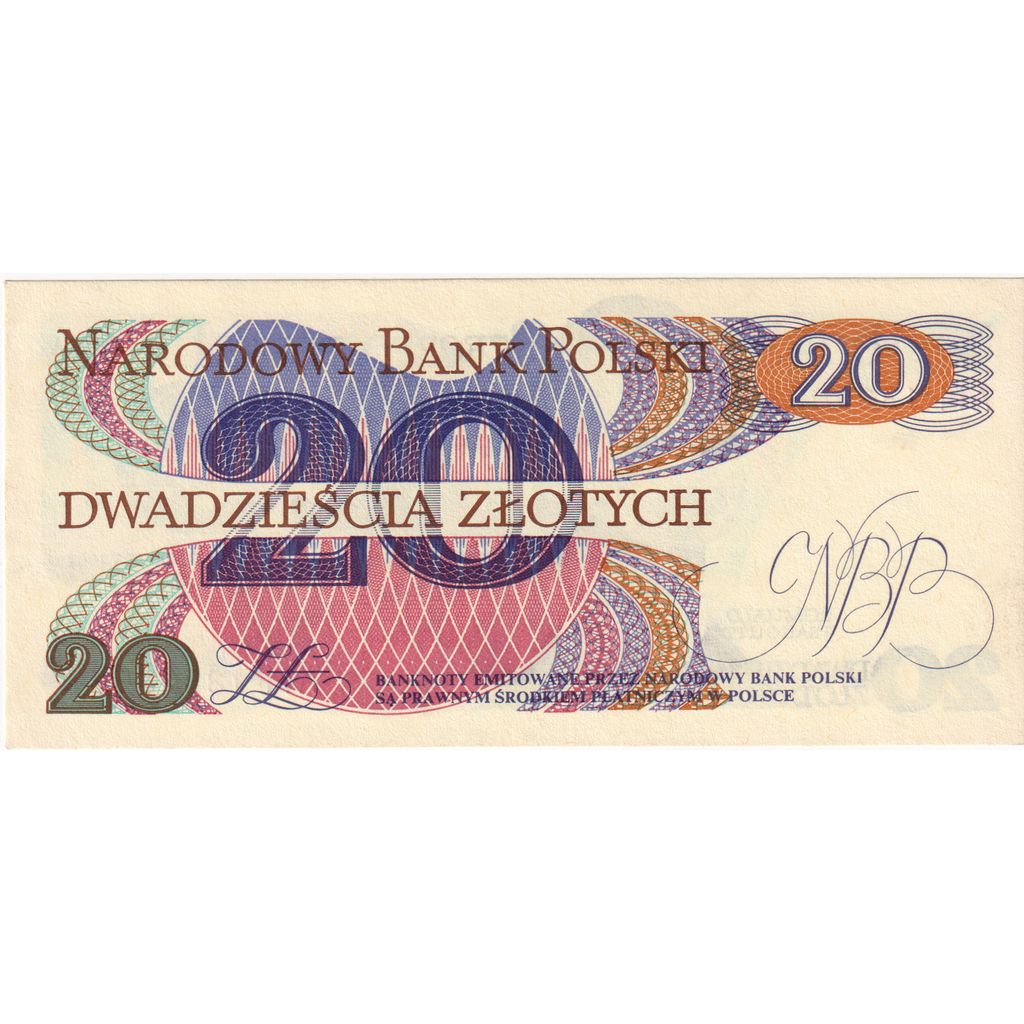 Polonia, 
  
  20 zlotici, 
  
  1982