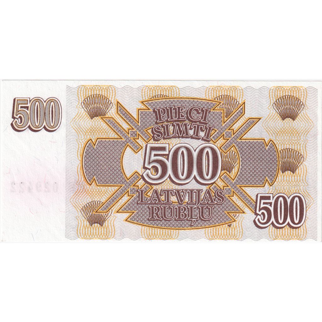 Letonia, 
  
  500 de rublu, 
  
  1992