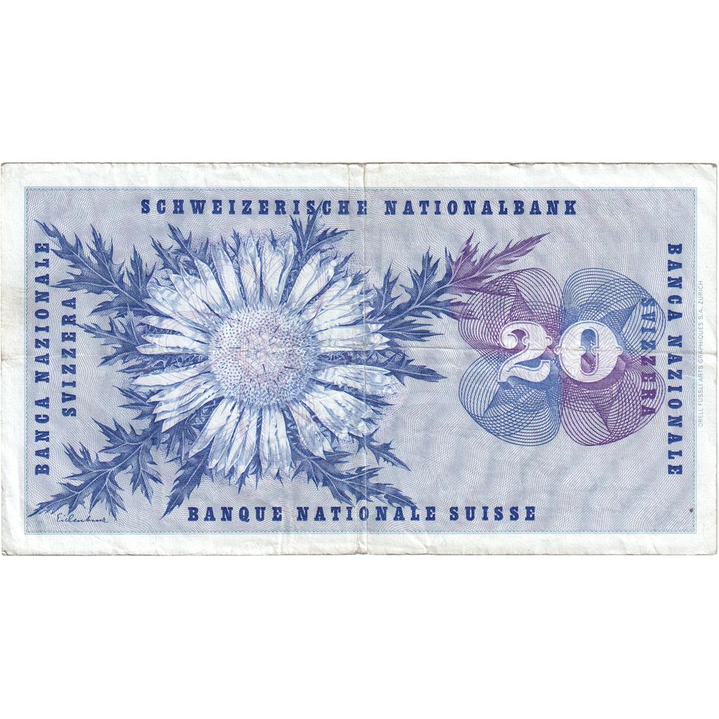 Elveţia, 
  
  20 Franken, 
  
  1976-04-09