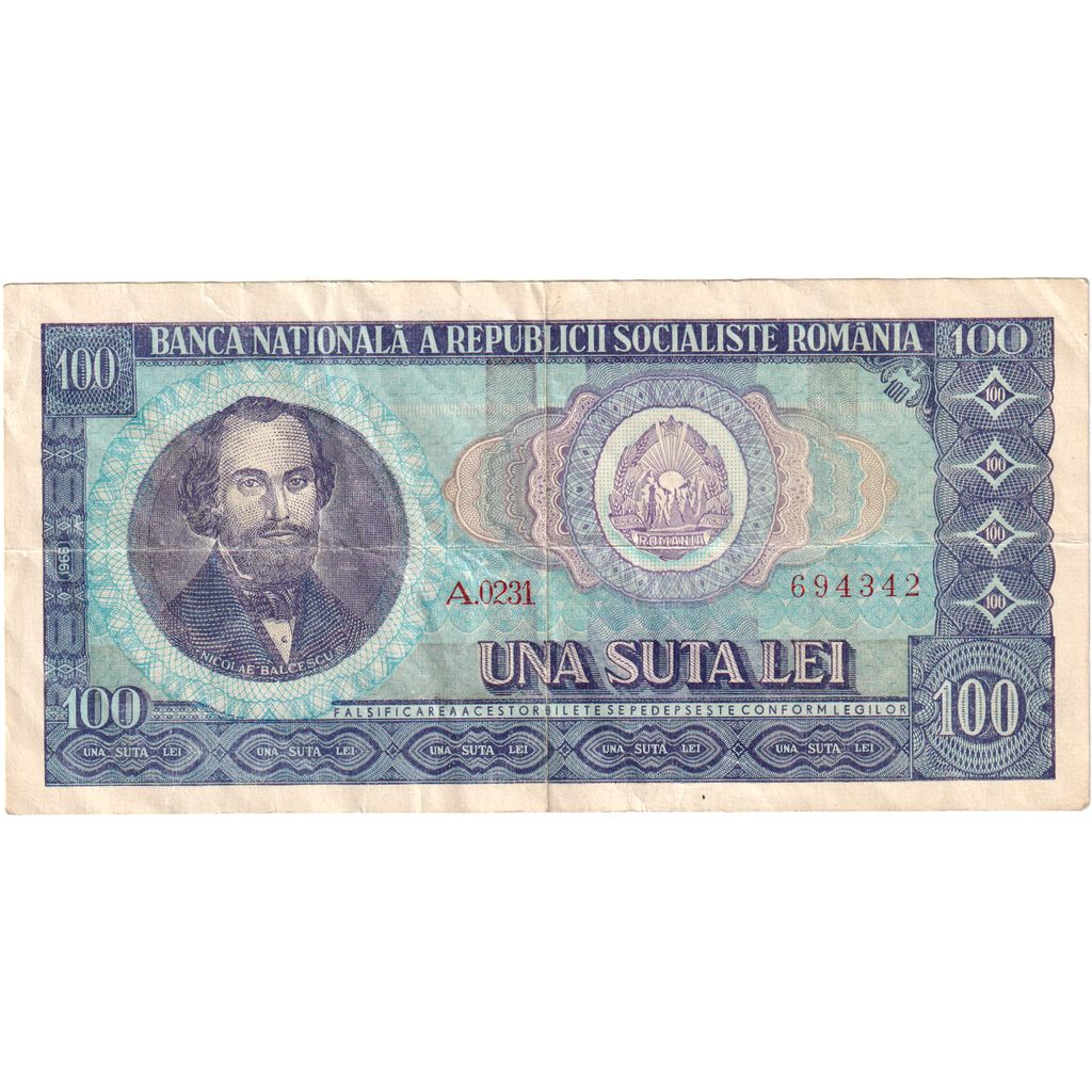 România, 
  
  100 lei, 
  
  VF(30-35)