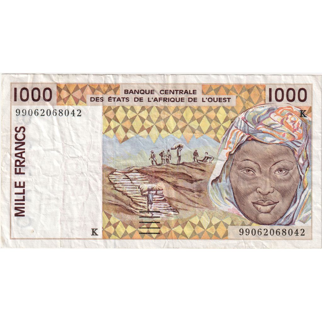 Statele Africii de Vest, 
  
  1000 de franci, 
  
  VF(30-35)