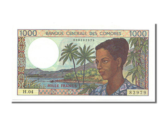 bancnota, 
  
  Comore, 
  
  1000 de franci