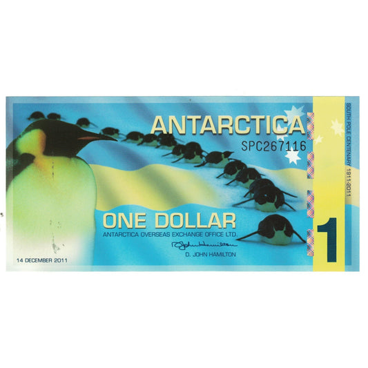 bancnota, 
  
  Antarctic, 
  
  1 dolar