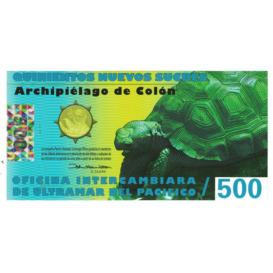 bancnota, 
  
  Ecuador, 
  
  500 de sucre