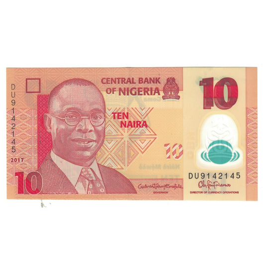 bancnota, 
  
  Nigeria, 
  
  10 Naira