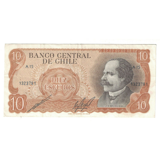 bancnota, 
  
  Chile, 
  
  10 escudo