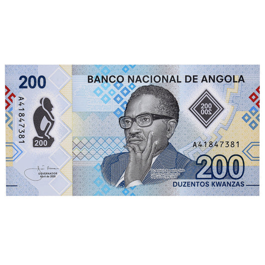 bancnota, 
  
  Angola, 
  
  200 Kwanzas